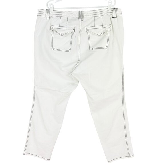 Torrid Denim Women Chalk White Pants Plus Size 20R Contrast Stitch Stretch NWOT - Picture 2 of 10